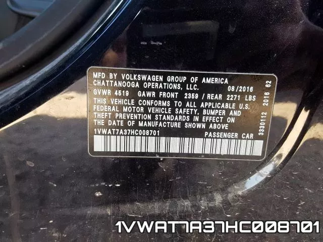1VWAT7A37HC008701