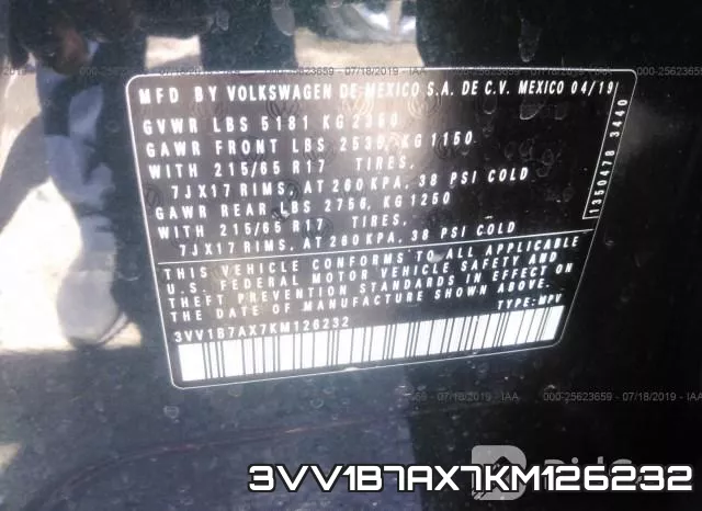 3VV1B7AX7KM126232