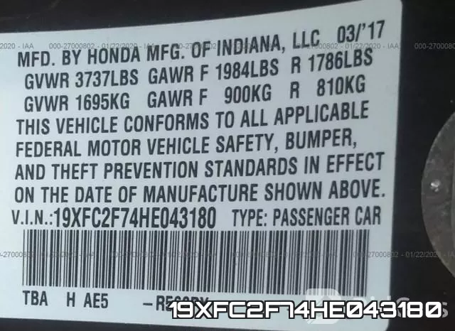 19XFC2F74HE043180