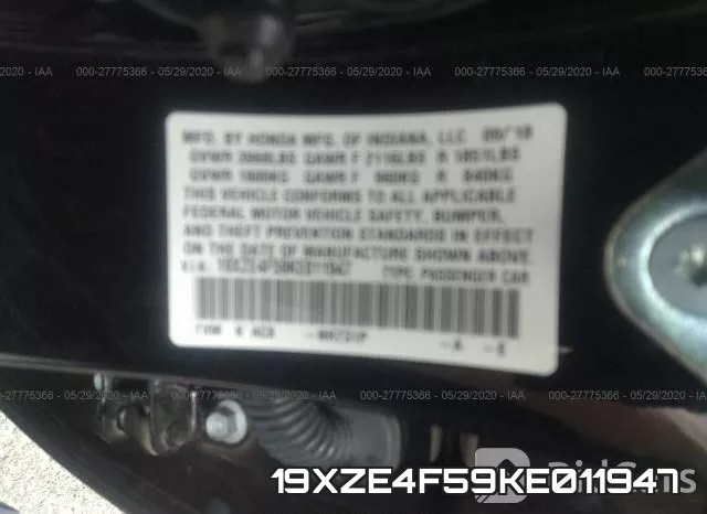 19XZE4F59KE011947