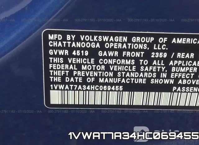 1VWAT7A34HC069455