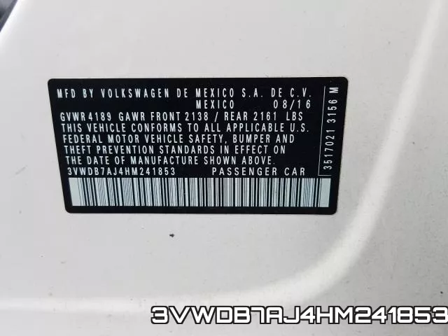 3VWDB7AJ4HM241853