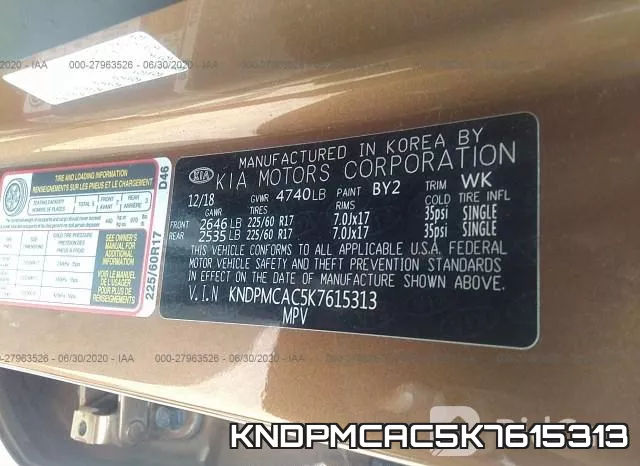 KNDPMCAC5K7615313