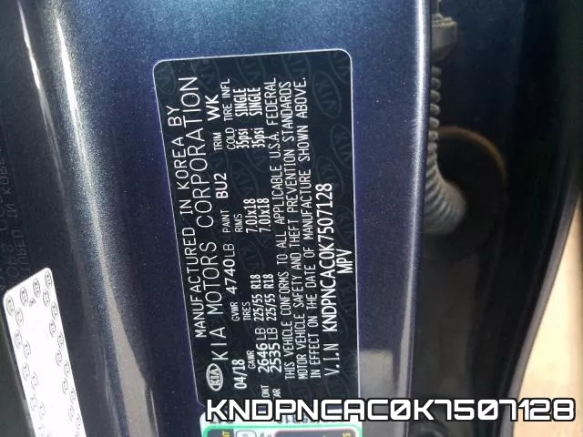 KNDPNCAC0K7507128