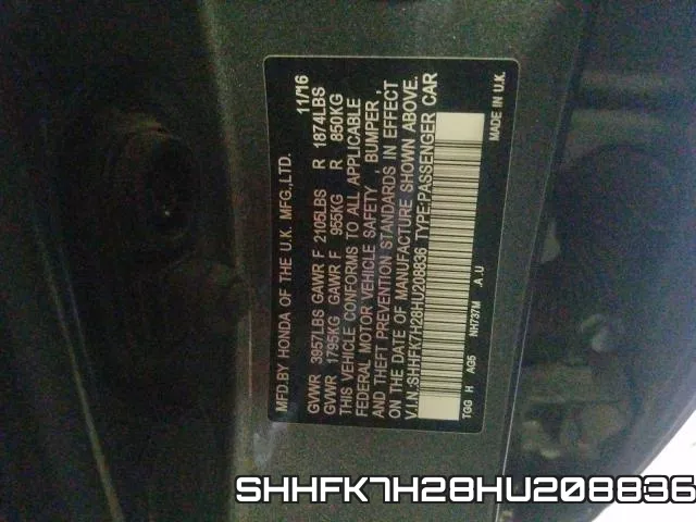 SHHFK7H28HU208836