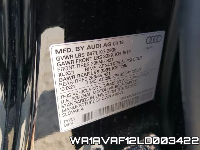 WA1AVAF12LD003422