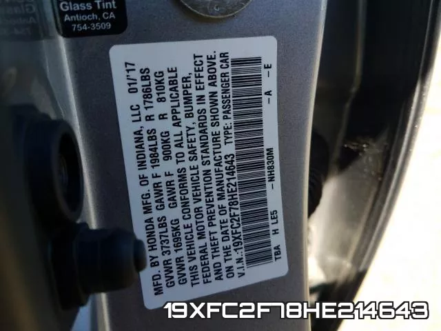 19XFC2F78HE214643