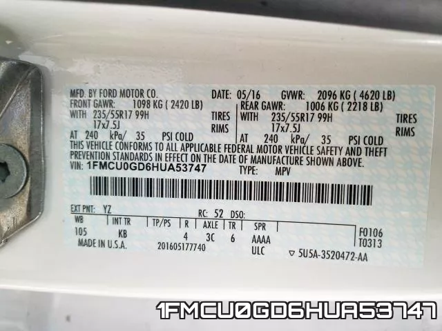 1FMCU0GD6HUA53747