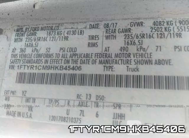1FTYR1CM9HKB45406