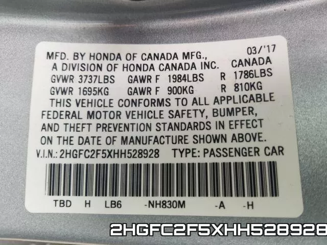 2HGFC2F5XHH528928