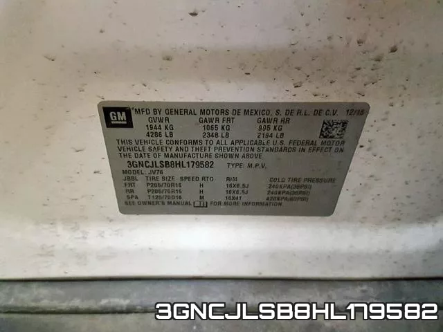 3GNCJLSB8HL179582