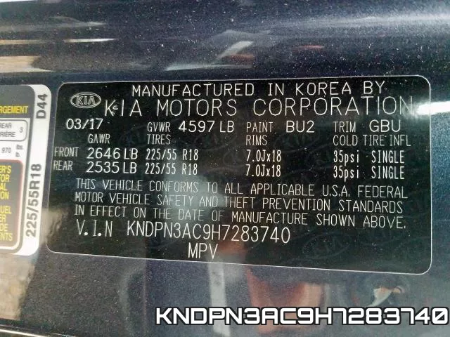 KNDPN3AC9H7283740