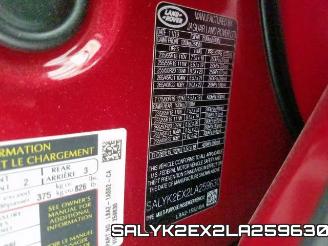 SALYK2EX2LA259630