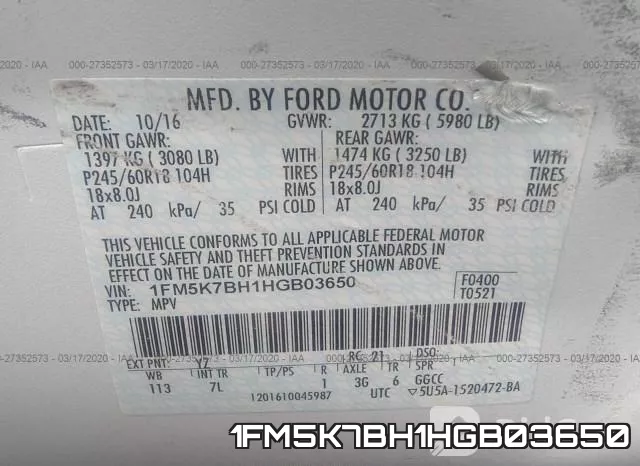 1FM5K7BH1HGB03650