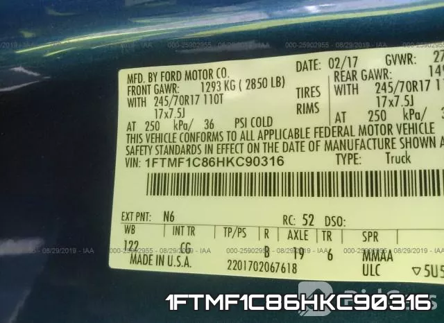 1FTMF1C86HKC90316