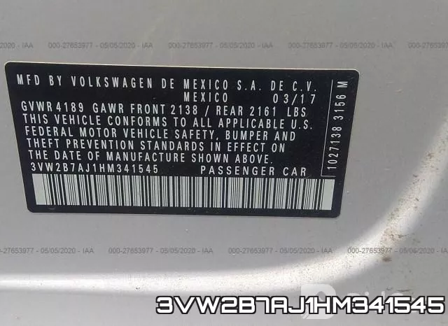 3VW2B7AJ1HM341545