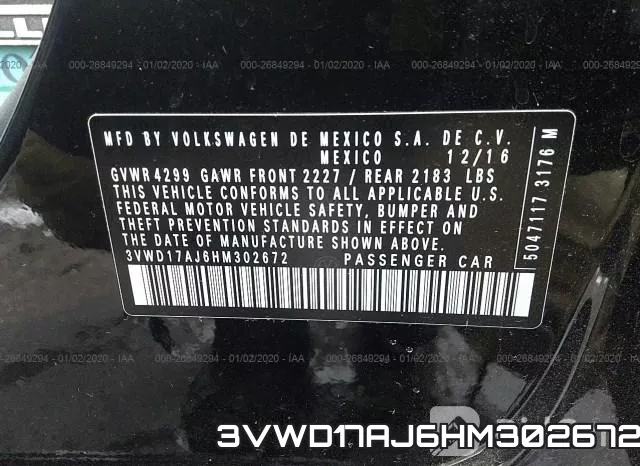 3VWD17AJ6HM302672