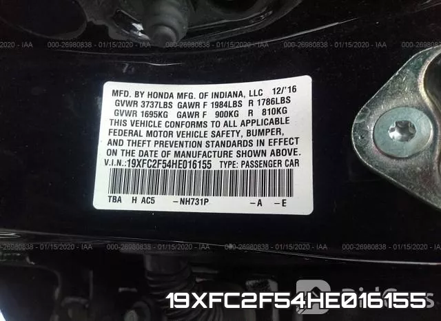 19XFC2F54HE016155