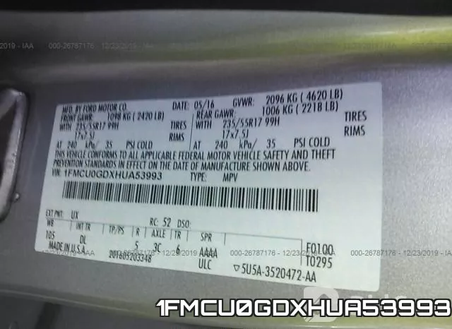 1FMCU0GDXHUA53993