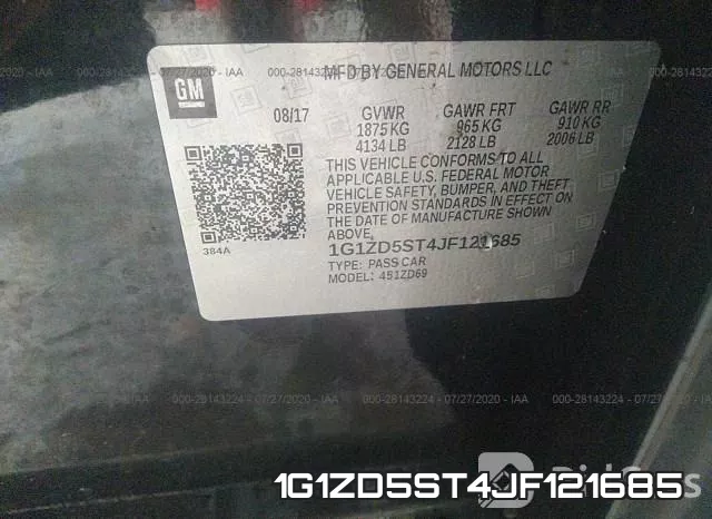 1G1ZD5ST4JF121685