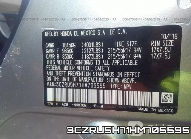 3CZRU5H71HM705595