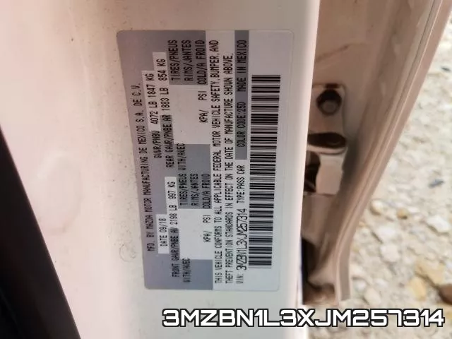 3MZBN1L3XJM257314