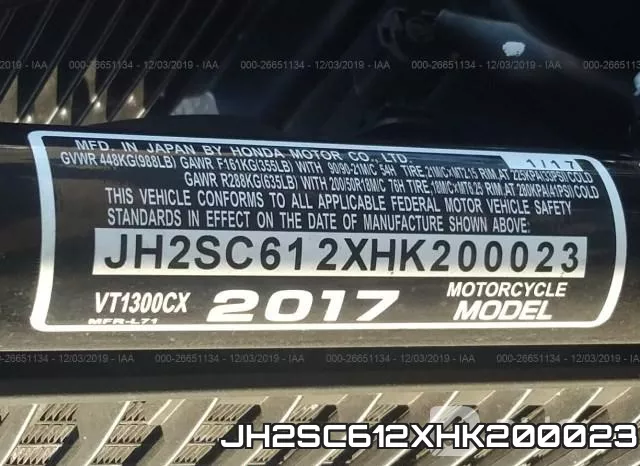 JH2SC612XHK200023