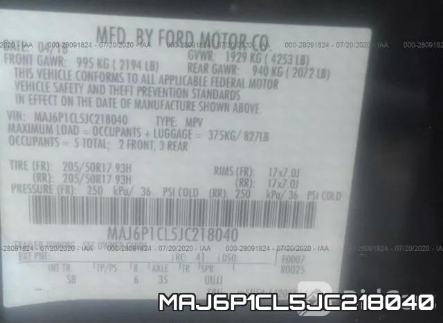 MAJ6P1CL5JC218040