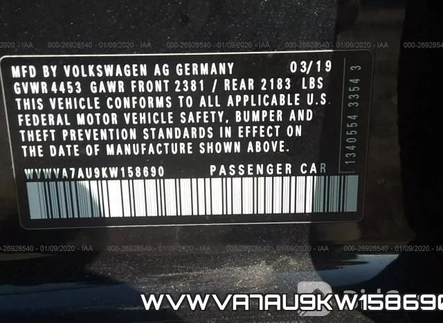 WVWVA7AU9KW158690