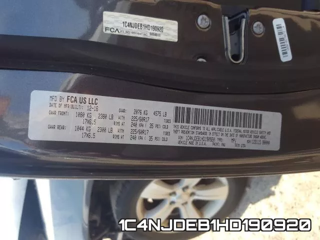 1C4NJDEB1HD190920