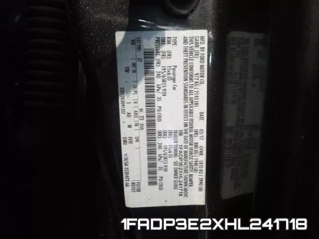 1FADP3E2XHL241718