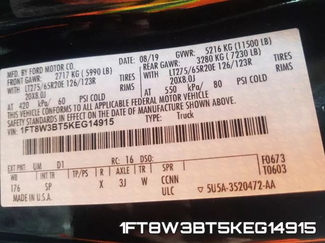 1FT8W3BT5KEG14915