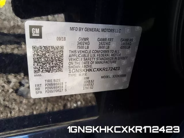 1GNSKHKCXKR172423