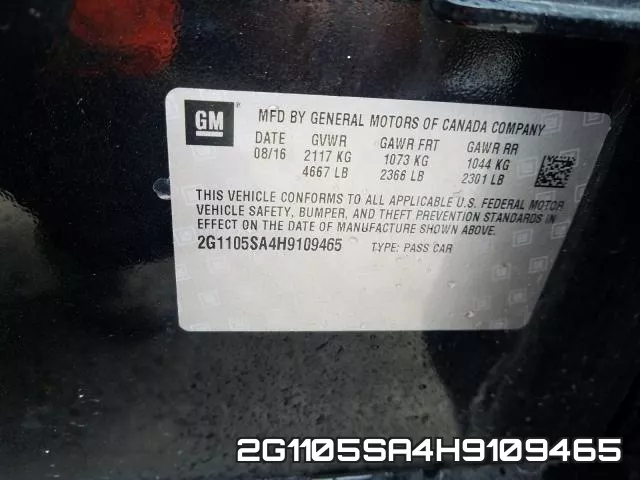 2G1105SA4H9109465