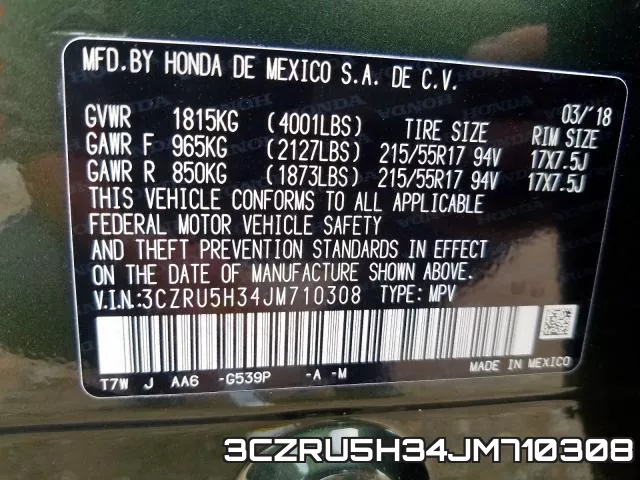 3CZRU5H34JM710308