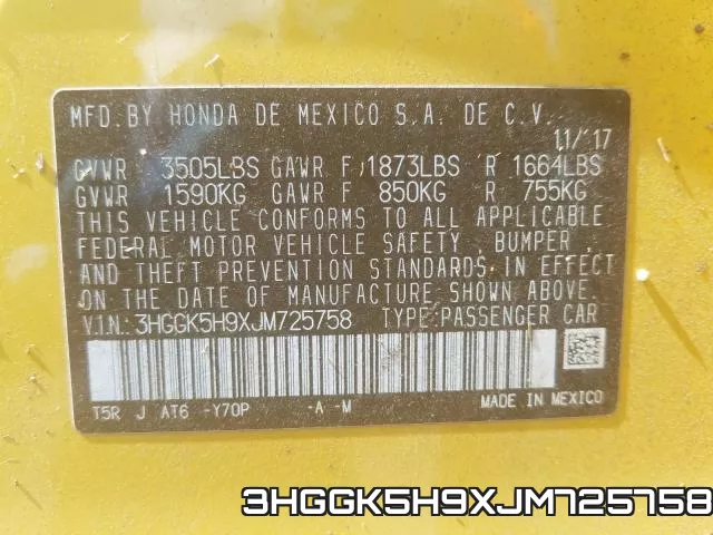 3HGGK5H9XJM725758