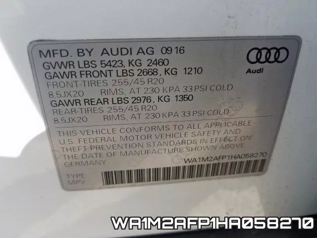 WA1M2AFP1HA058270