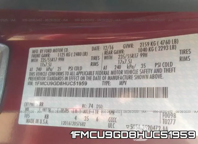 1FMCU9GD8HUC51959