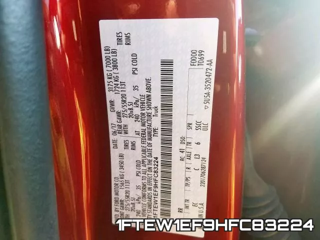 1FTEW1EF9HFC83224