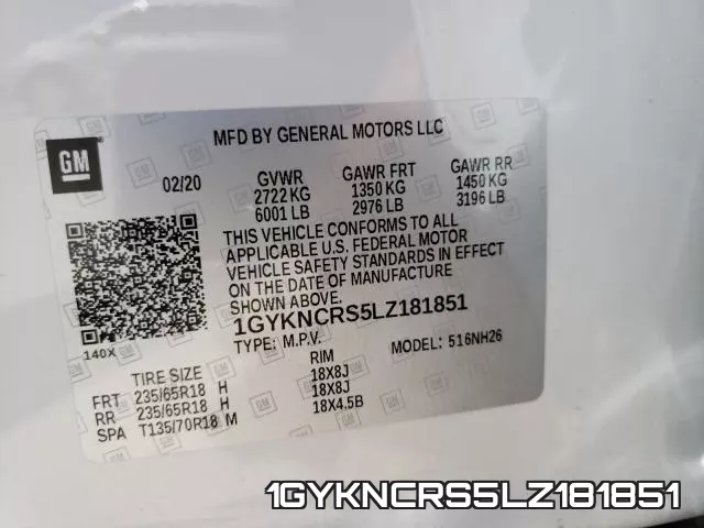 1GYKNCRS5LZ181851
