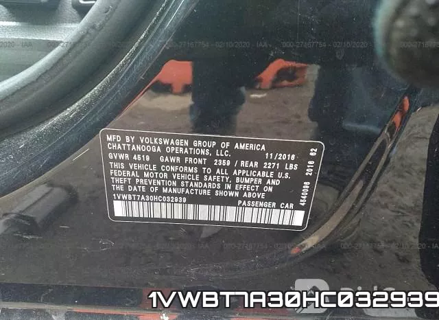 1VWBT7A30HC032939