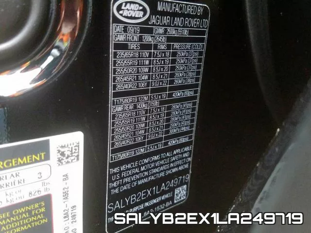 SALYB2EX1LA249719