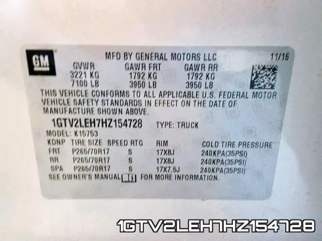 1GTV2LEH7HZ154728