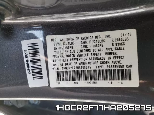 1HGCR2F77HA205275