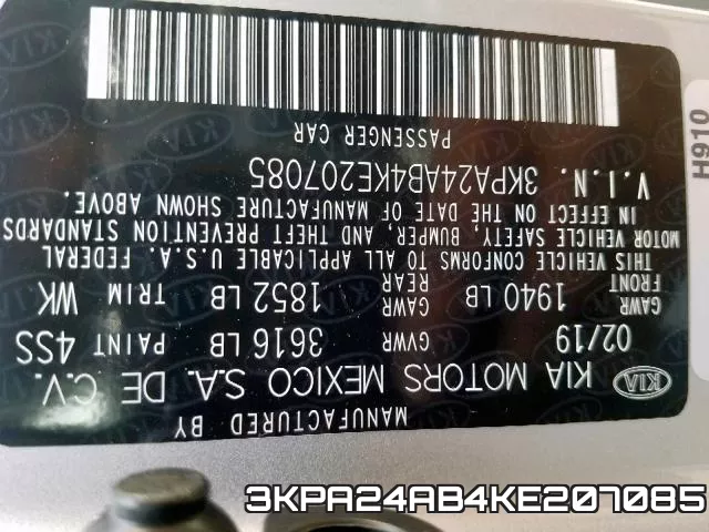 3KPA24AB4KE207085