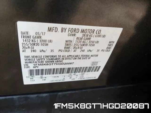 1FM5K8GT7HGD20087
