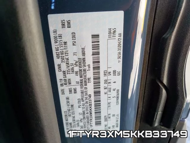 1FTYR3XM5KKB33749
