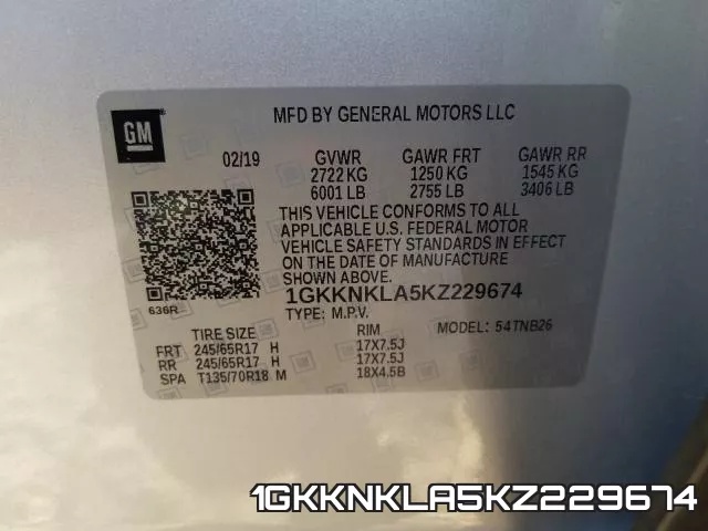1GKKNKLA5KZ229674
