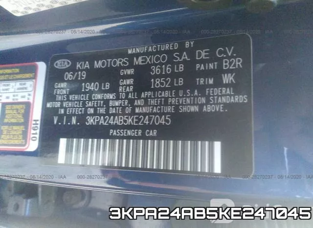 3KPA24AB5KE247045
