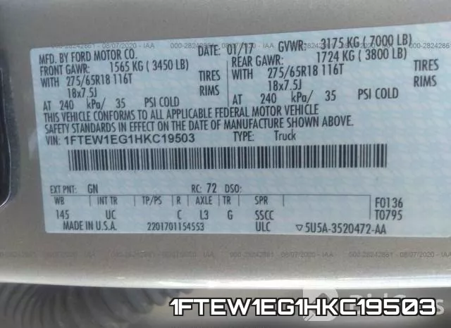 1FTEW1EG1HKC19503